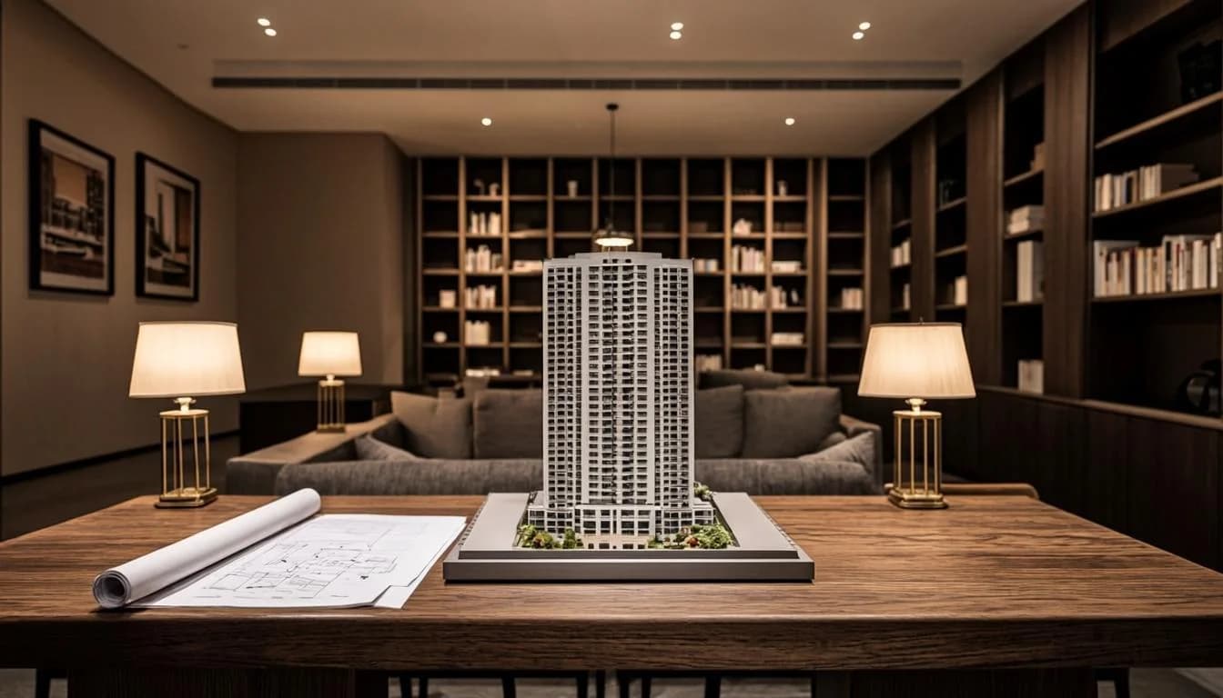 The Altiora advisory studio — architectural models and considered planning