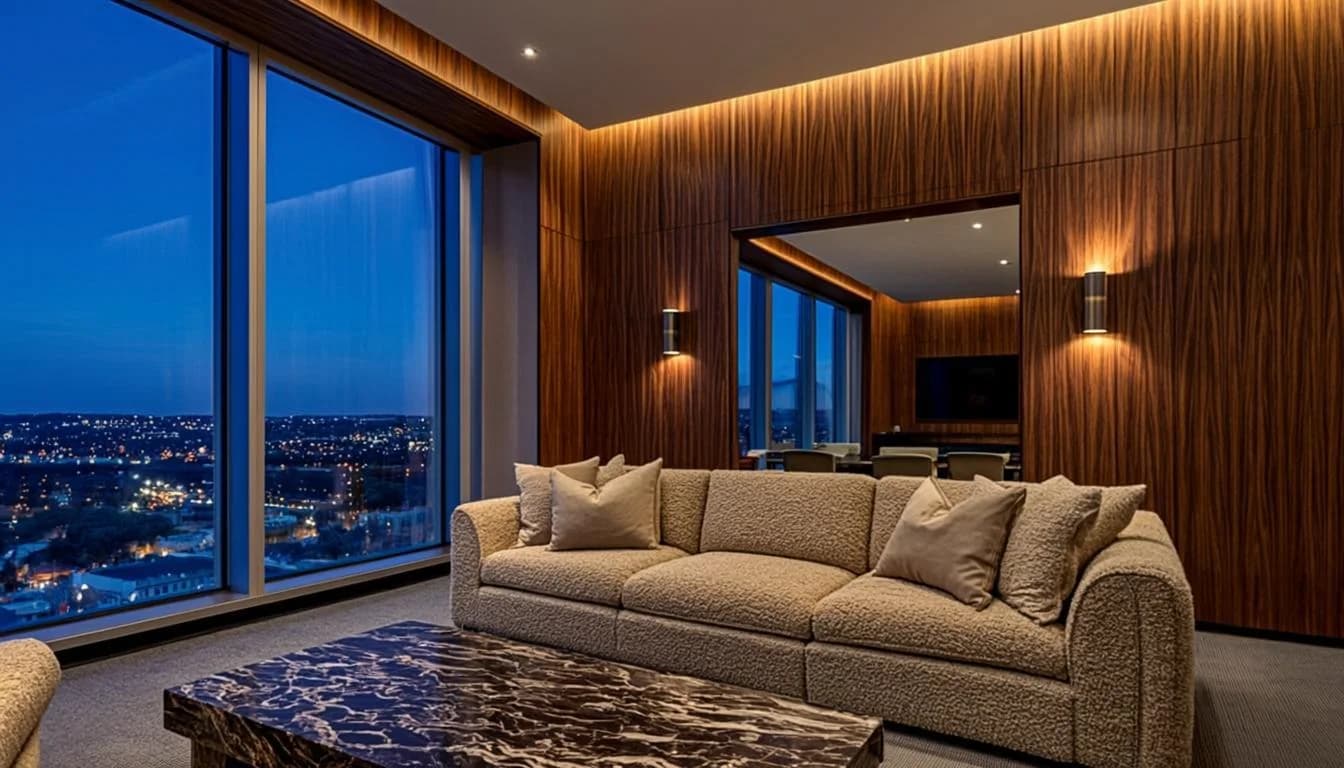 A considered living room — the calibre of home Altiora shortlists for buyers
